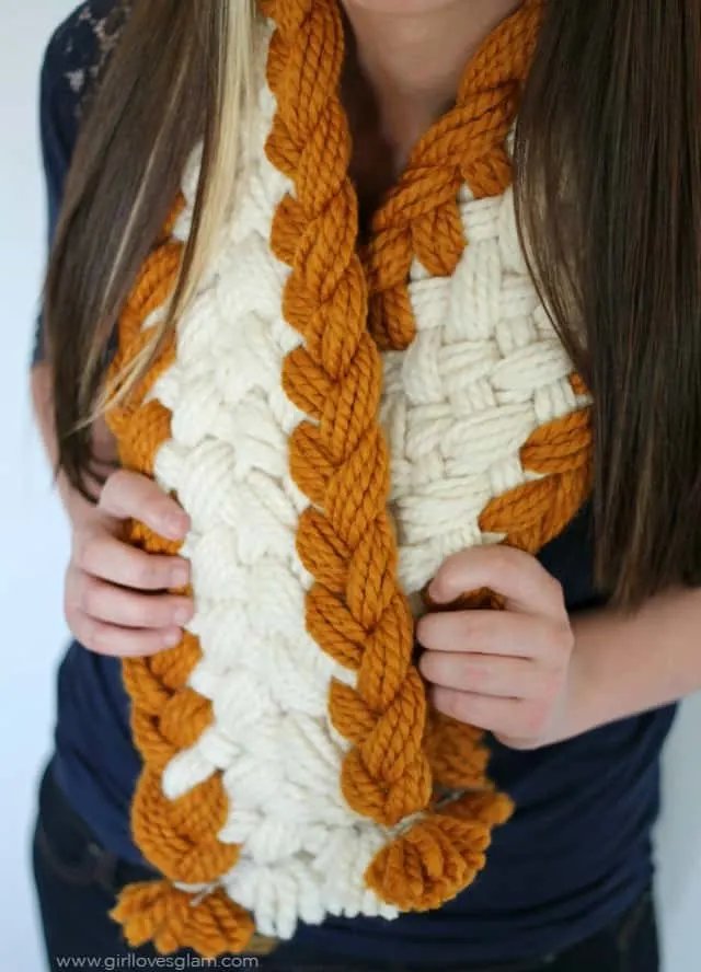 Gorgeous Chunky Braided Scarf on www.girllovesglam.com