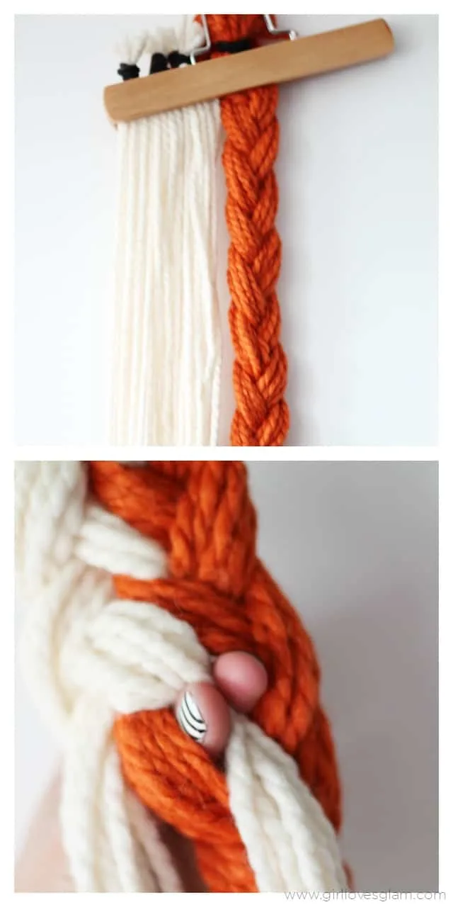 How to make a braided scarf on www.girllovesglam.com