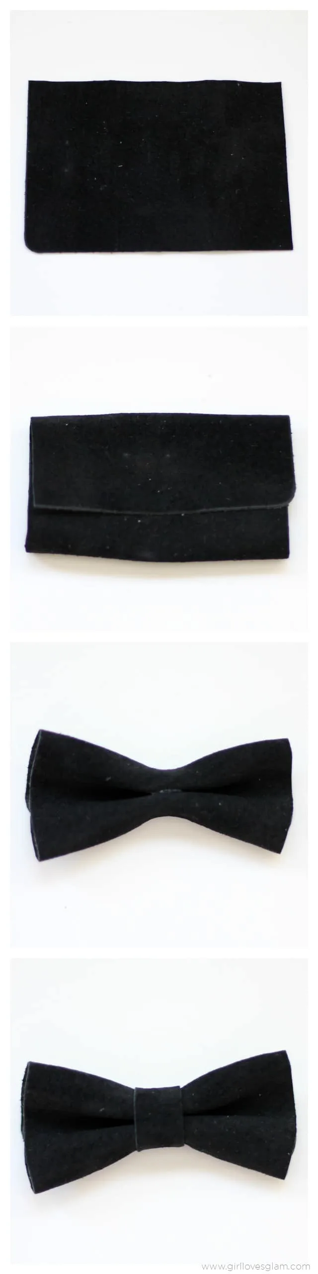How to make a leather bow on www.girllovesglam.com