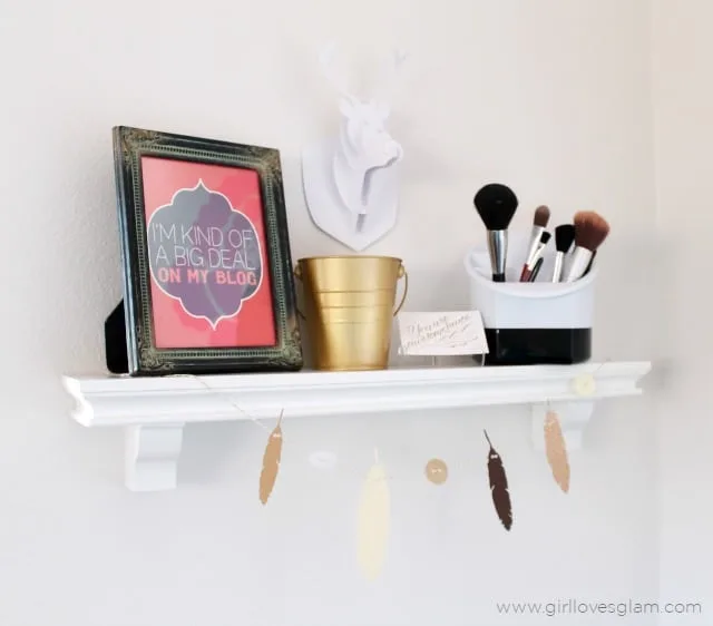 Modern Funky Shelf Display on www.girllovesglam.com