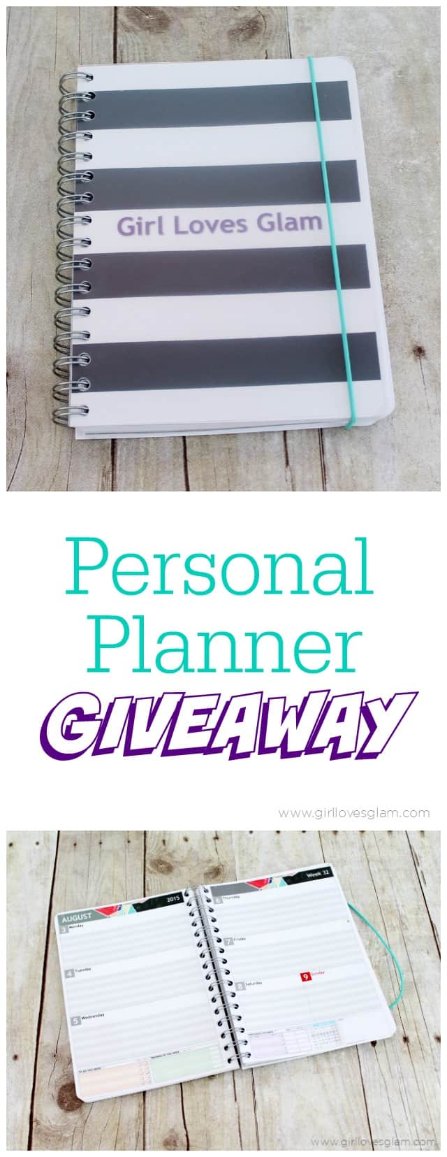 Amazing Personal Planner Giveaway on www.girllovesglam.com
