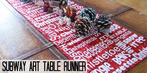 Christmas Subway Art Table Runner