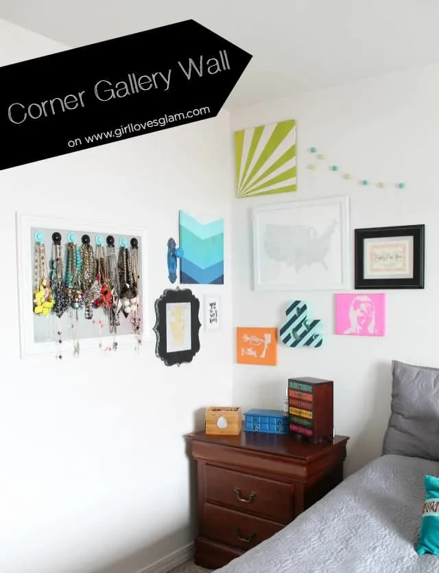 How to create a corner gallery wall on www.girllovesglam.com