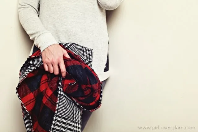 Girl Gift Ideas like this Plaid Blanket Scarf 