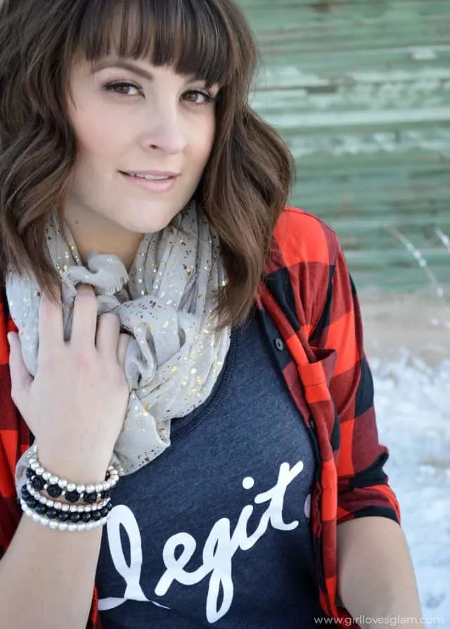 Easy to wear layered winter look on www.girllovesglam.com