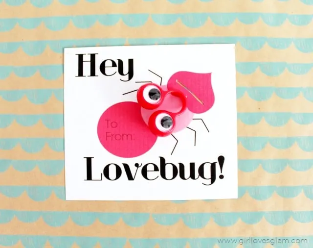 Hey Lovebug Free Printable Valentine on www.girllovesglam.com