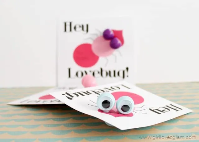 Lovebug Valentine Free Printables on www.girllovesglam.com