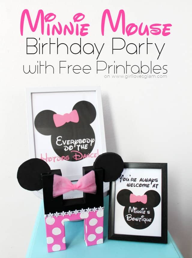 Minnie Mouse Birthday Party Details And Free Printables Girl Loves Glam