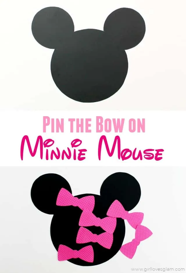 Pin the Bow on Minnie Mouse Game on www.girllovesglam.com