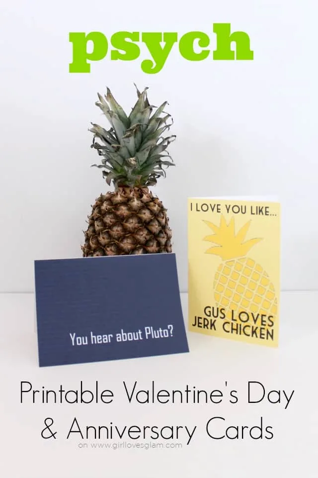 Psych Valentine's Day and Anniversary Cards on www.girllovesglam.com