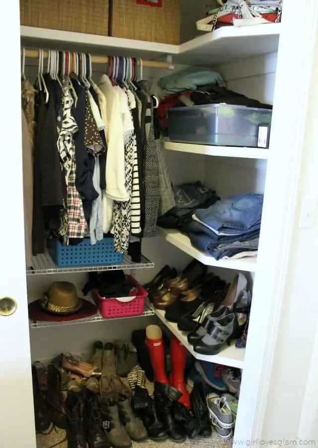 Quick Closet Organization on www.girllovesglam.com