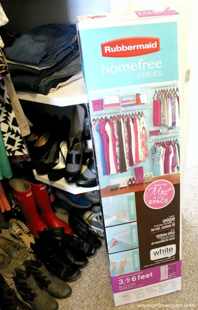 Rubbermaid Homefree Closet System on www.girllovesglam.com