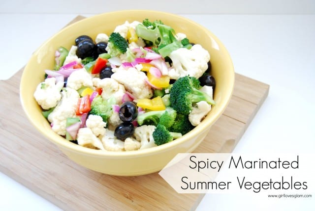 Spicy Marinated Summer Vegetables on www.girllovesglam.com