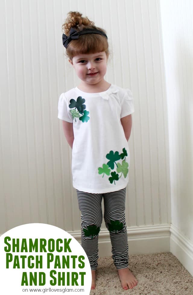 Shamrock Patch Pants and Shirt on www.girllovesglam.com