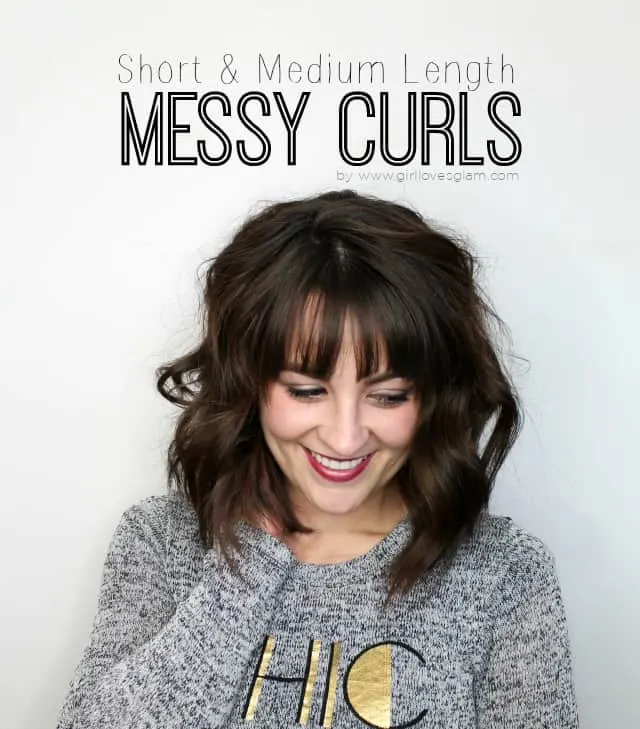 Messy Curls for Short and Medium Length Hair Girl Loves Glam