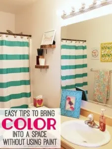 Easy Tips to Bring Color Into a Space Without Using Paint on www.girllovesglam.com