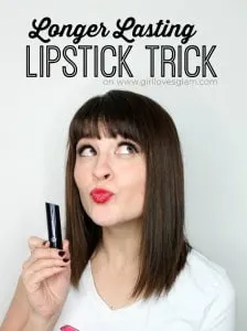 Longer Lasting Lipstick Trick on www.girllovesglam.com