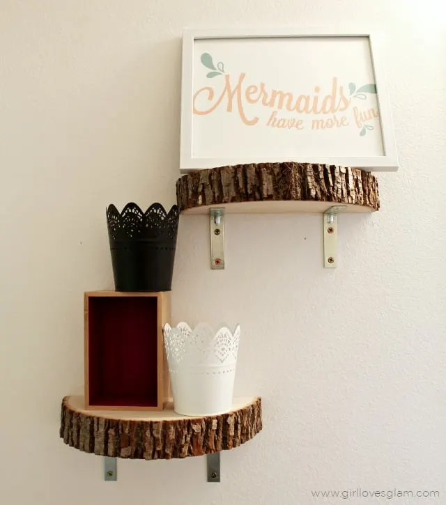 Mermaid Art and Modern Shelves on www.girllovesglam.com