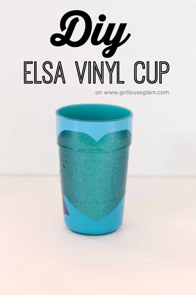 DIY Elsa Vinyl Cup on www.girllovesglam.com