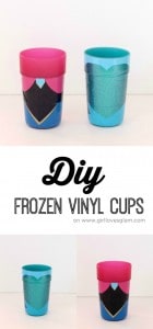Frozen Elsa and Anna DIY Vinyl Cups - Girl Loves Glam