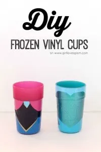 DIY Frozen Vinyl Cups on www.girllovesglam.com