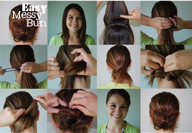 Easy Messy Bun on www.girllovesglam.com