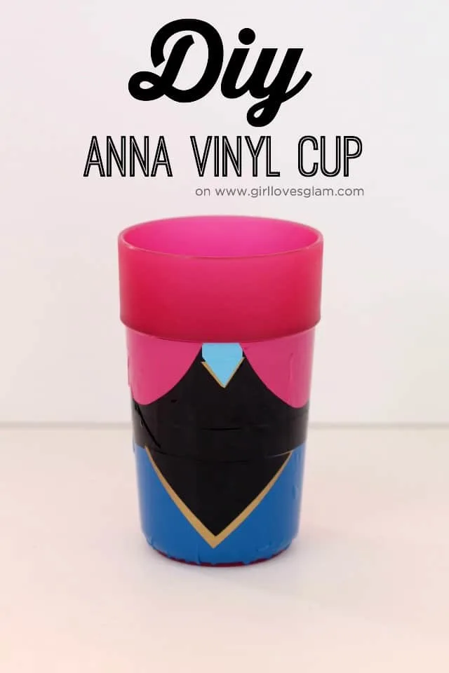 Frozen Anna Cup craft on www.girllovesglam.com