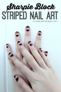Sharpie Nail Art Tutorial on www.girllovesglam.com