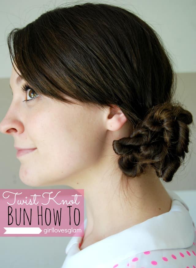 Twist Knot Bun Tutorial on www.girllovesglam.com