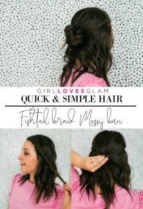 Fishtail Braid Messy Bun Quick and Simple Hair