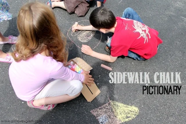 Sidewalk Chalk Pictionary on www.girllovesglam.com