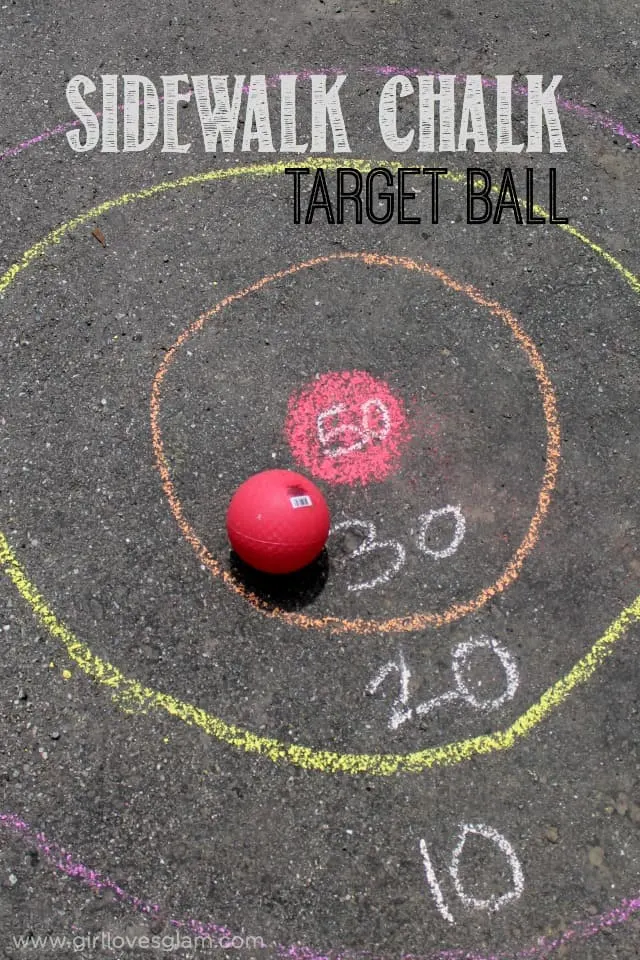 Sidewalk Chalk Target Ball Game on www.girllovesglam.com