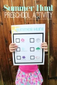 Summer Hunt Preschool Activity Printable on www.girllovesglam.com
