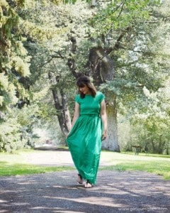 Green Maxi Dress Outfit on www.girllovesglam.com