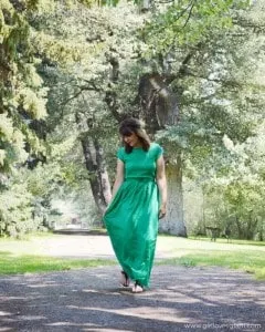 Green Maxi Dress Outfit on www.girllovesglam.com
