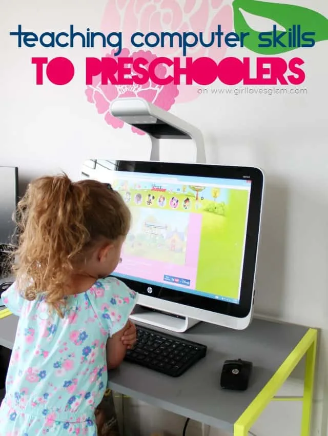 Teaching Computer Skills to Preschoolers on www.girllovesglam.com