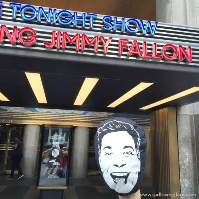 Plush Jimmy at The Tonight Show on www.girllovesglam.com