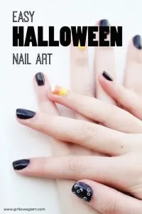 Easy Halloween Nail Art Tutorial on www.girllovesglam.com