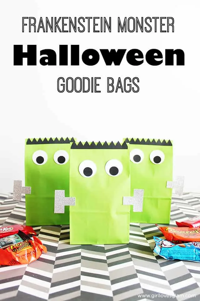 Frankenstein Monster Halloween Goodie Bags on www.girllovesglam.com