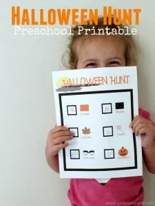 Halloween Hunt Preschool Free Printable on www.girllovesglam.com