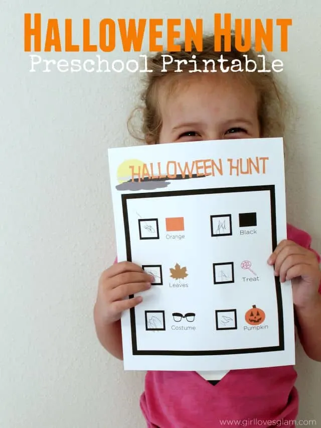 Halloween Hunt Preschool Free Printable