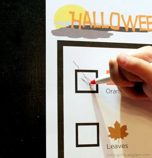 Halloween Preschool Printable Activity on www.girllovesglam.com