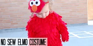 No Sew Elmo Costume on www.girllovesglam.com