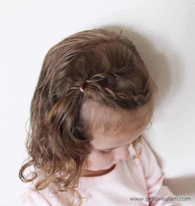 Little Girl Twisted Flip Ponytail Hairstyle - Girl Loves Glam