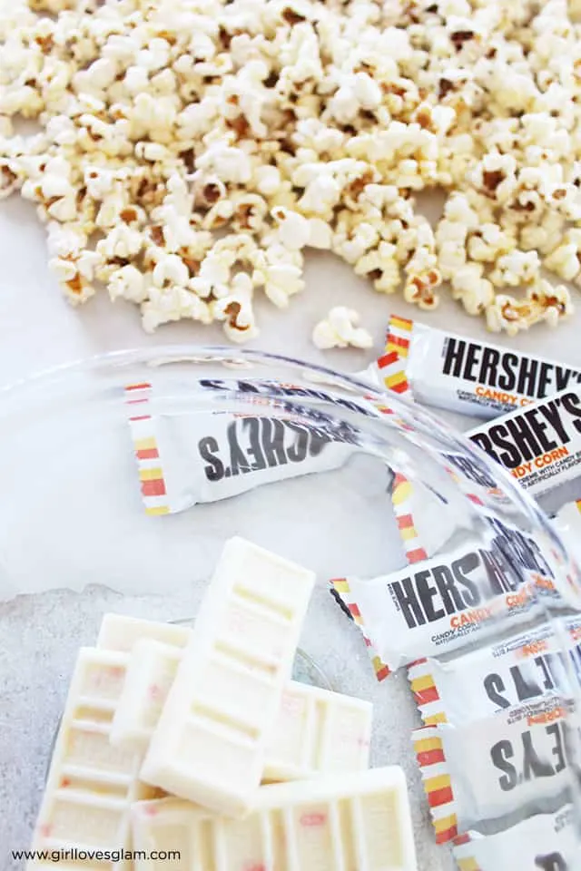 White Chocolate Halloween Popcorn on www.girllovesglam.com