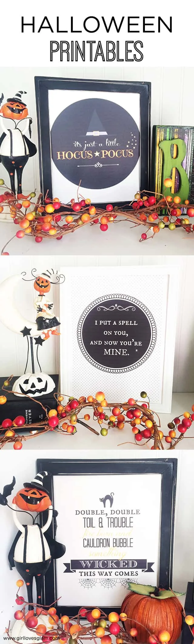 Halloween Printables on www.girllovesglam.com