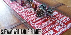 Christmas Subway Art Table Runner