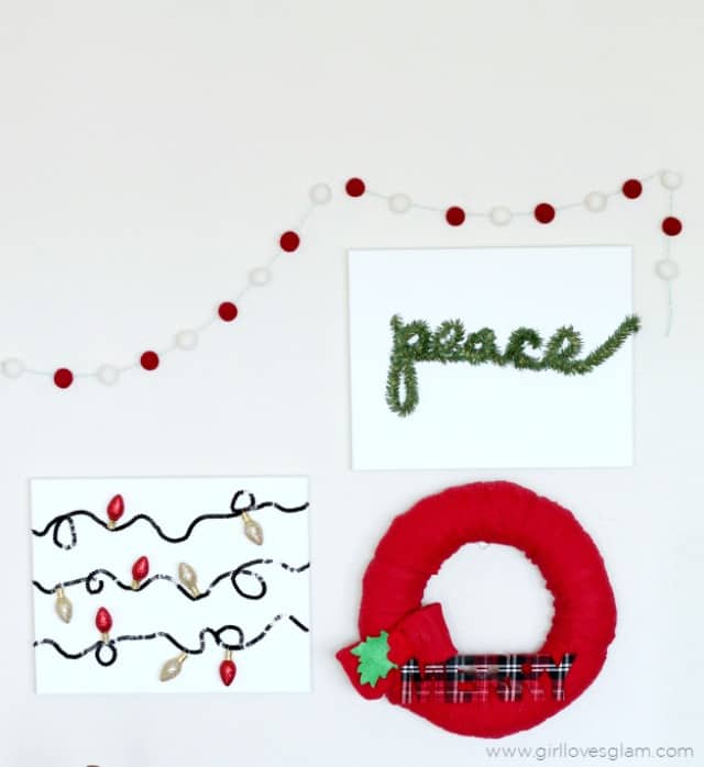 Easy Christmas Canvas Art on www.girllovesglam.com