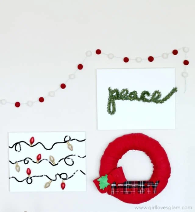 Easy Christmas Canvas Art on www.girllovesglam.com