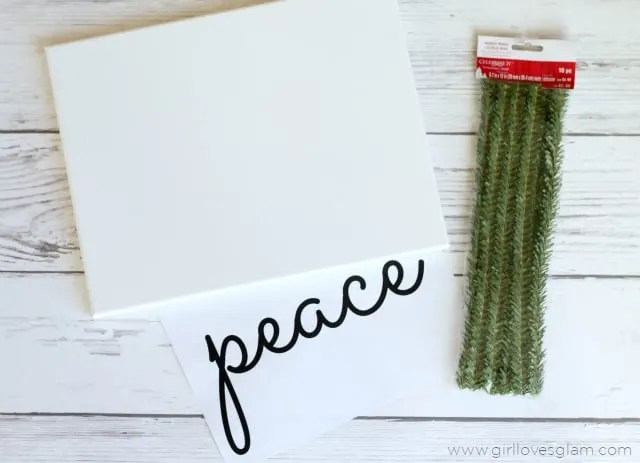 Easy Christmas Canvas Craft on www.girllovesglam.com